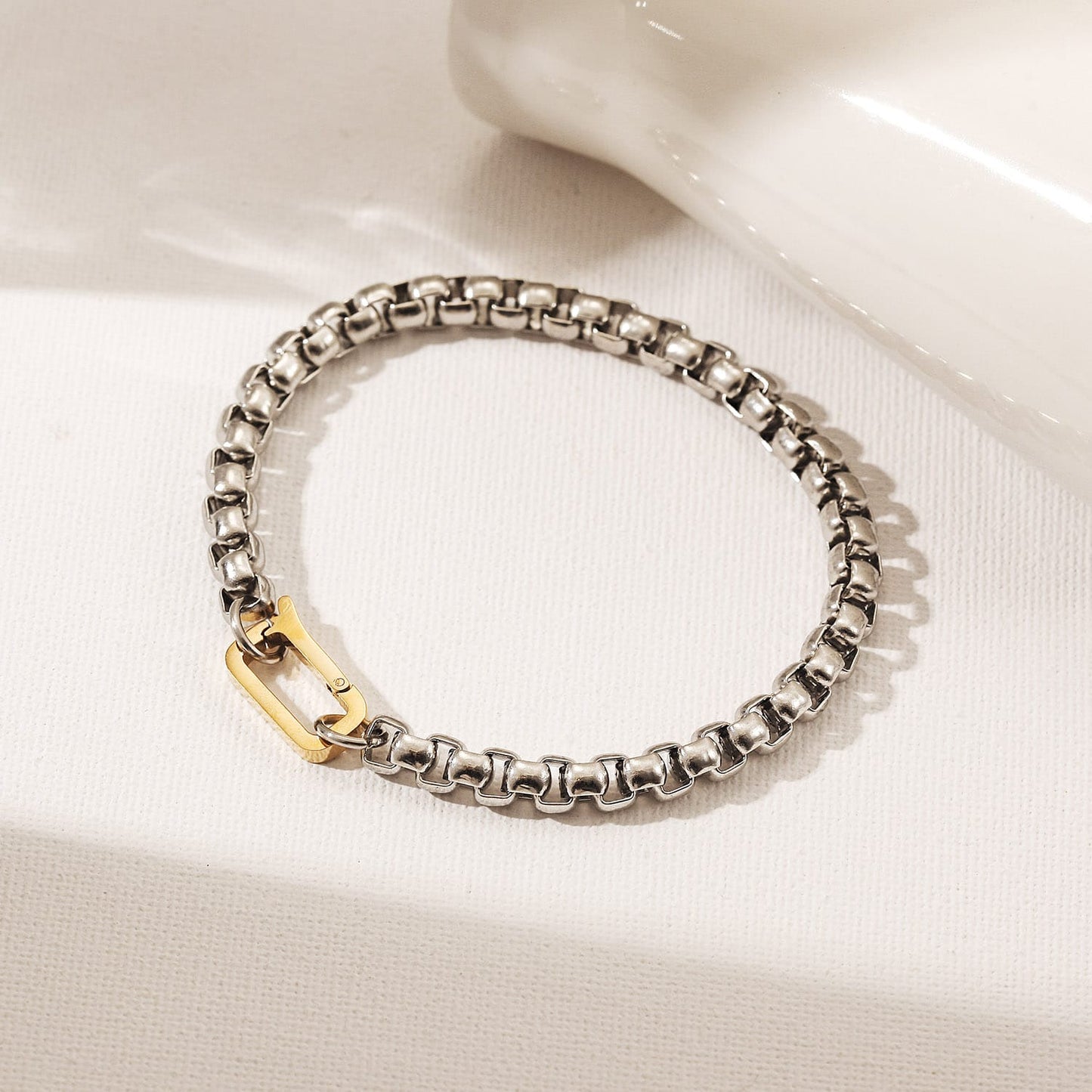 Two Tone Chain Bracelet
