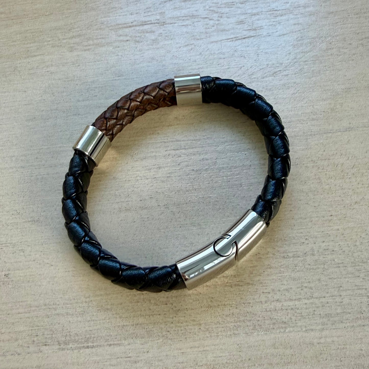 Classic Braided Leather Bracelet Men