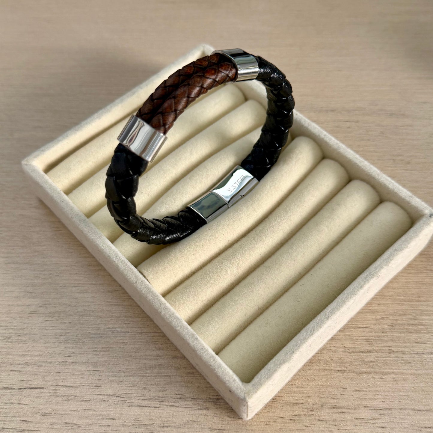 Classic Braided Leather Bracelet Men