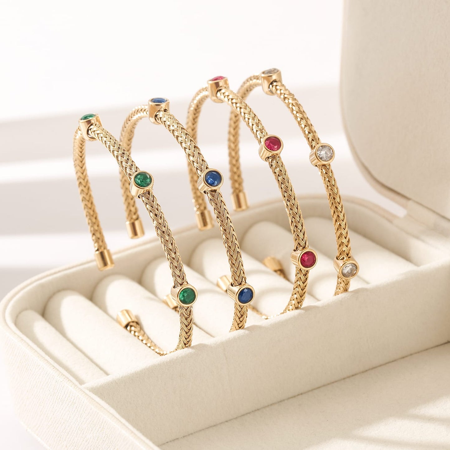 Braided Gemstone Bracelet