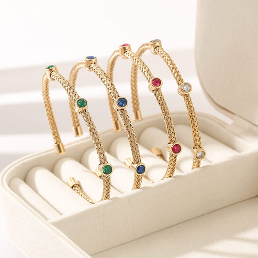 Braided Gemstone Bracelet