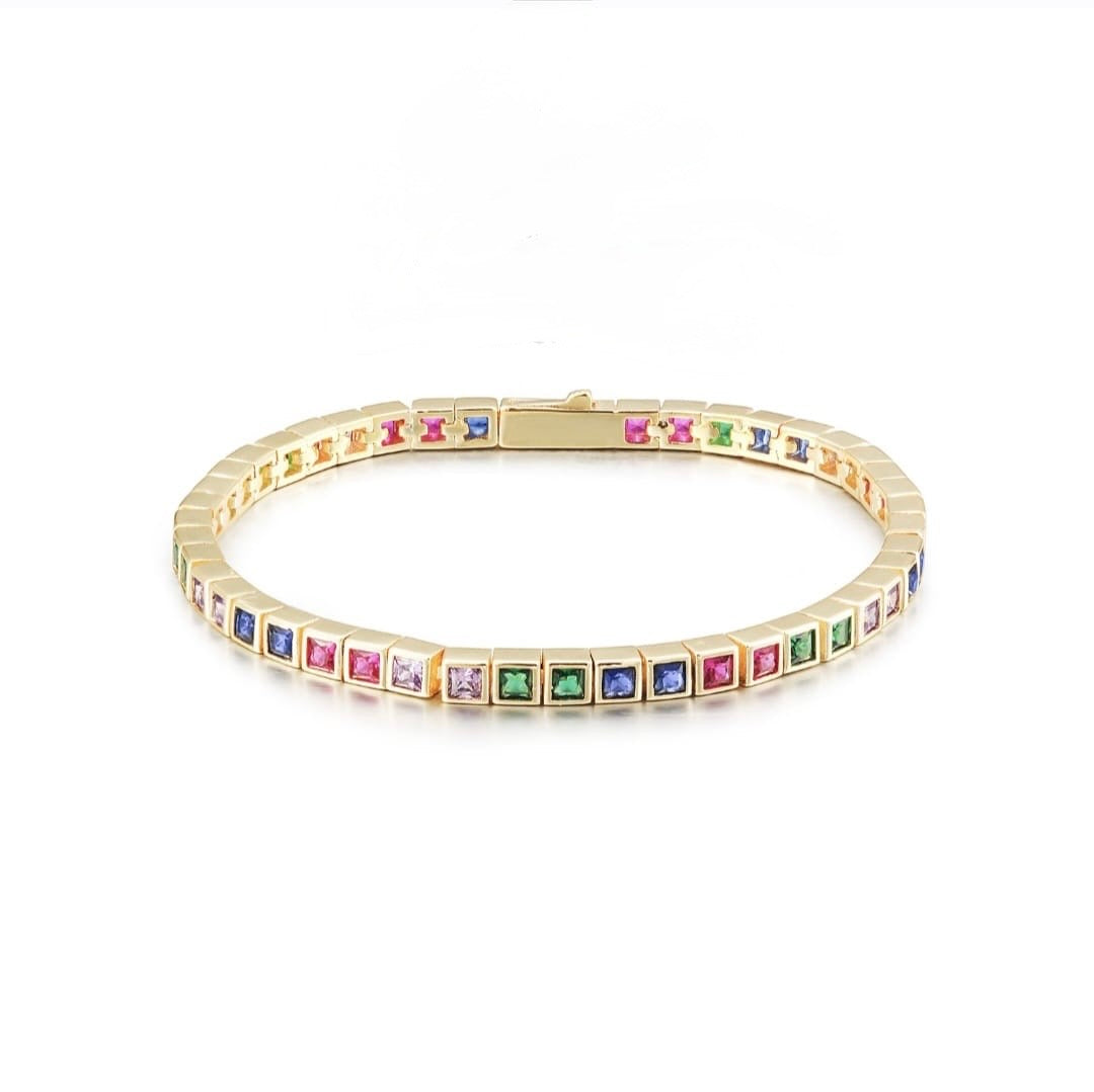 Multi Color Tennis Bracelet