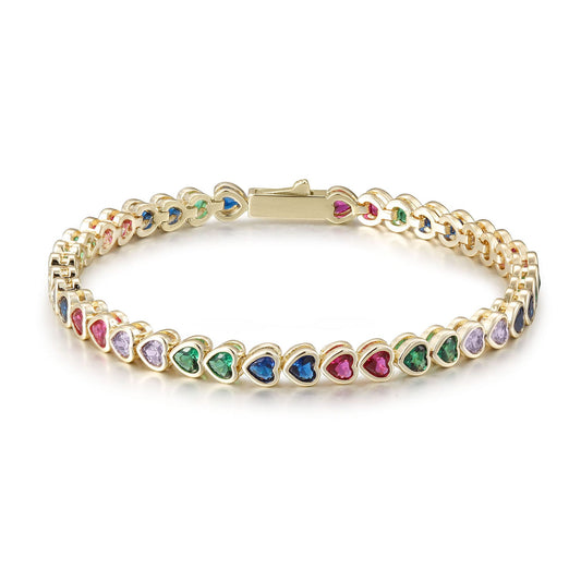 Heart Tennis Bracelet