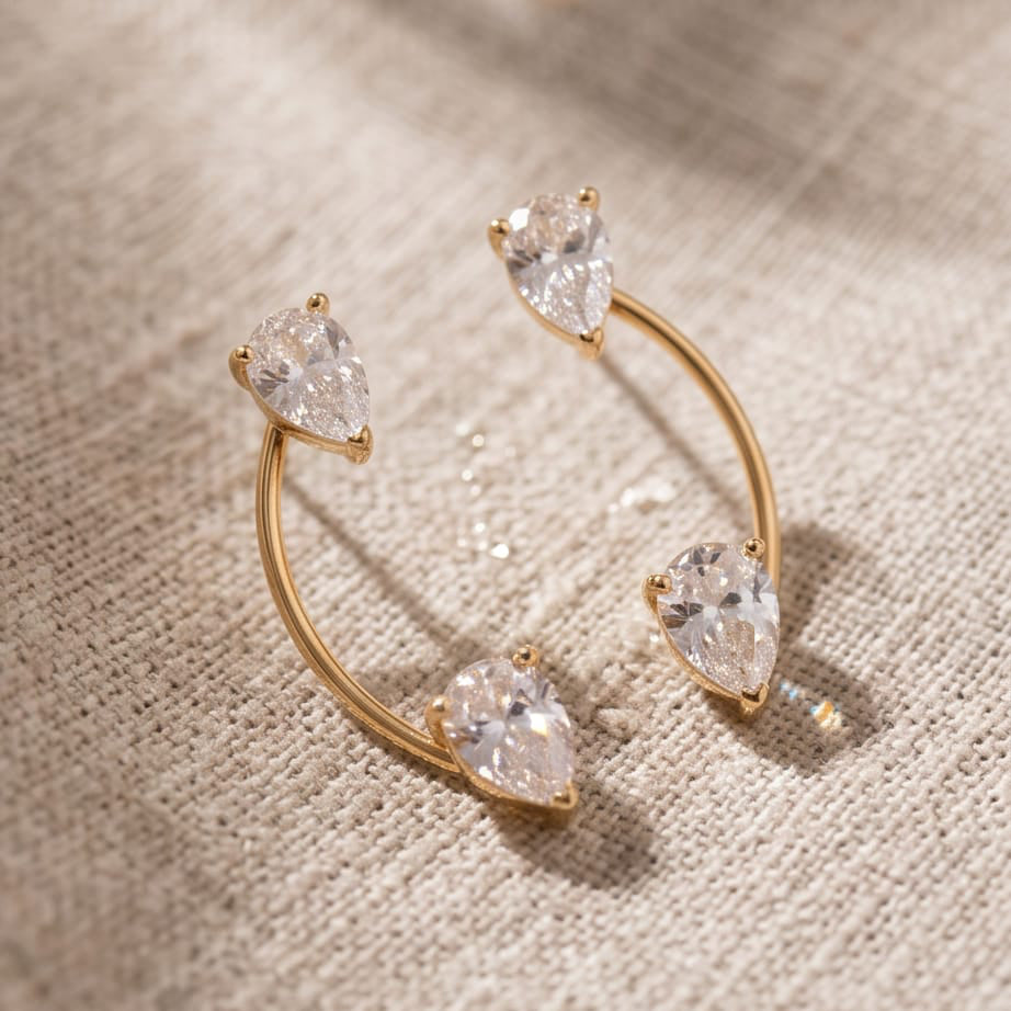 Teardrop Floating Earrings