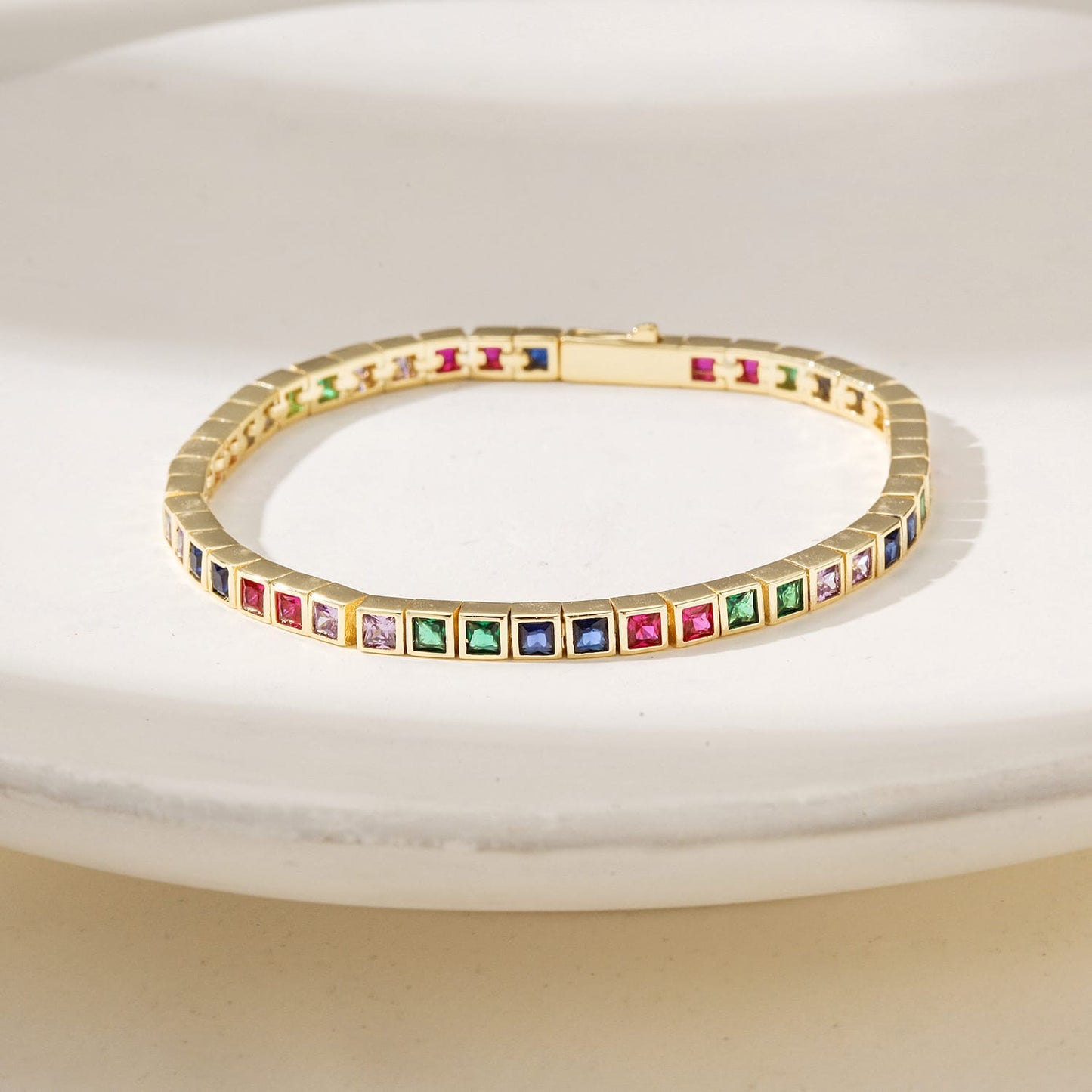 Multi Color Tennis Bracelet