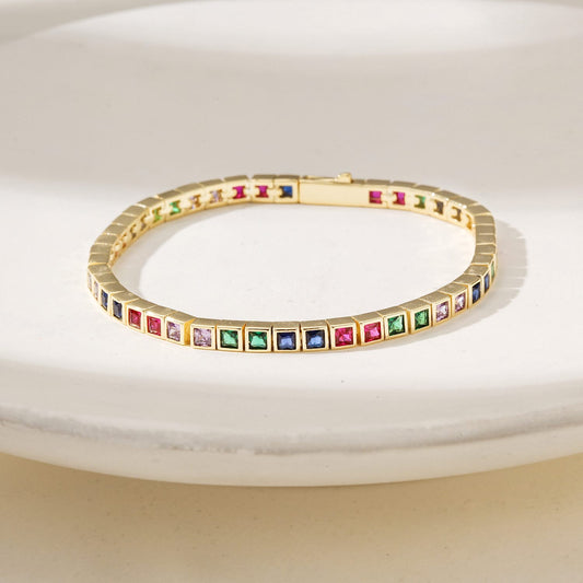 Multi Color Tennis Bracelet