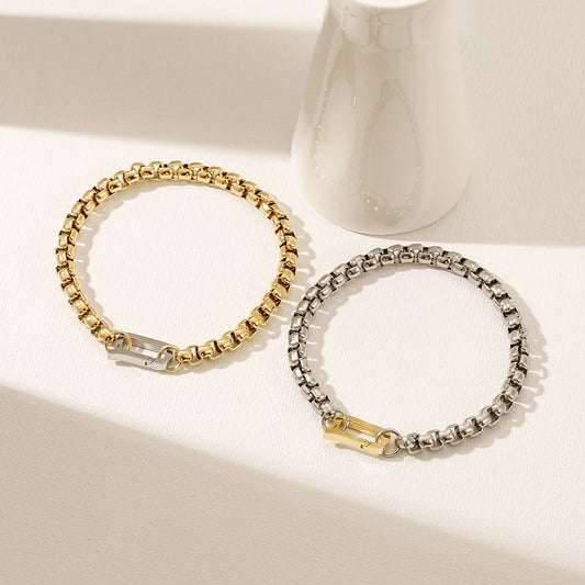 Two Tone Chain Bracelet