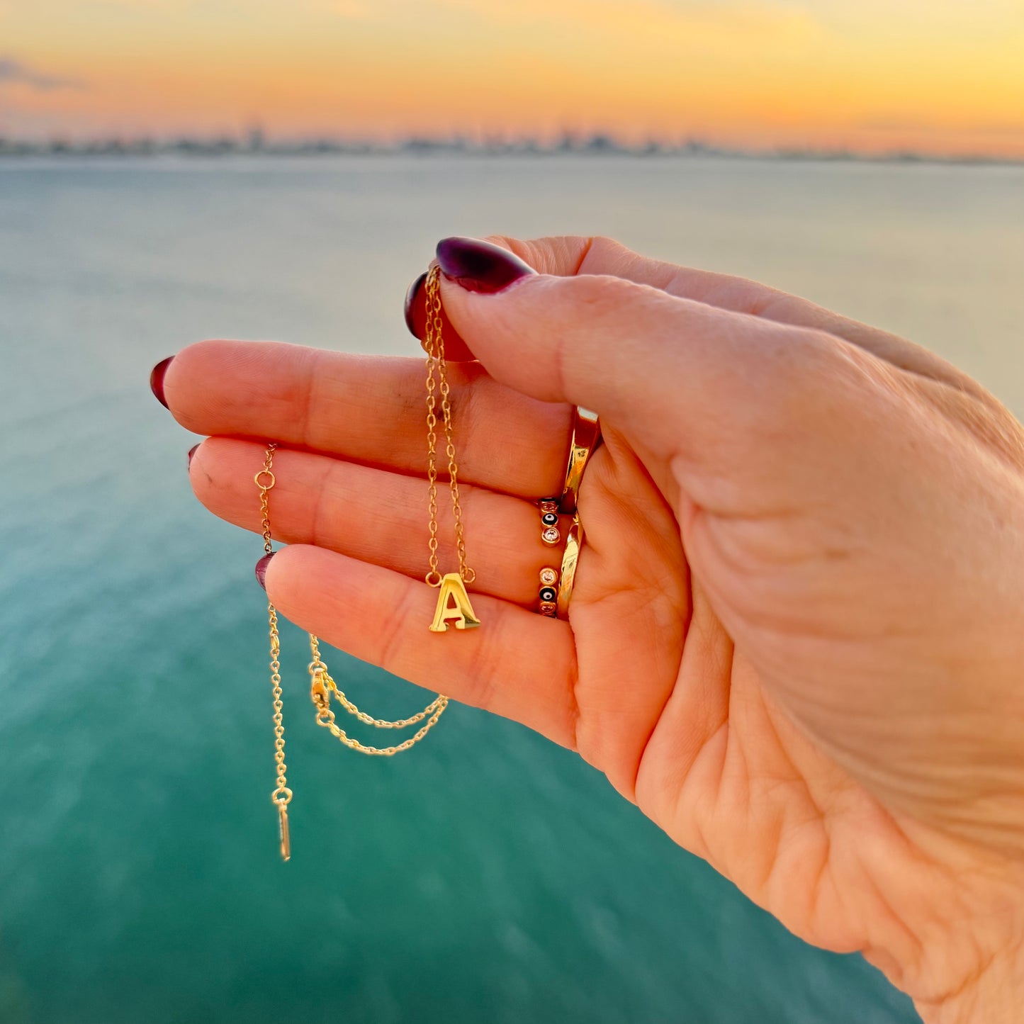 Small Initial Necklace