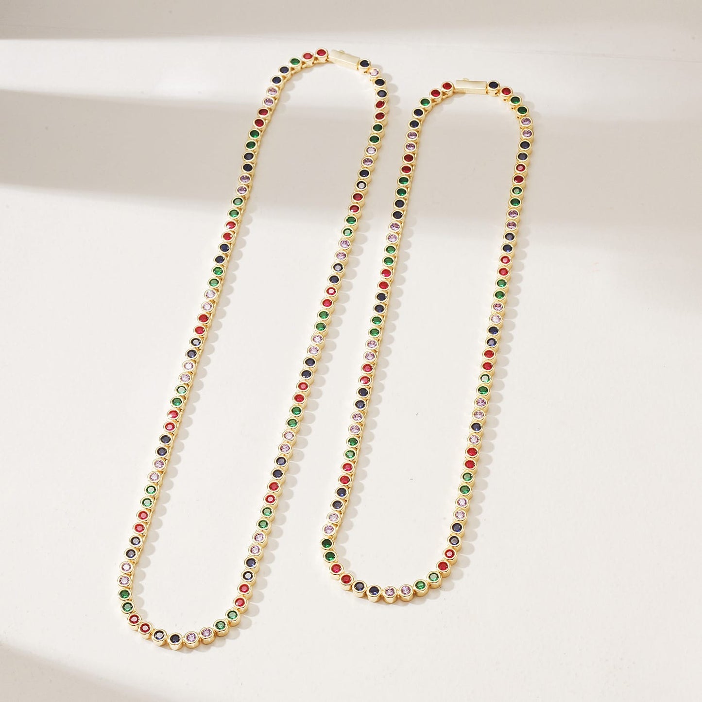 Multi Color Tennis Necklace