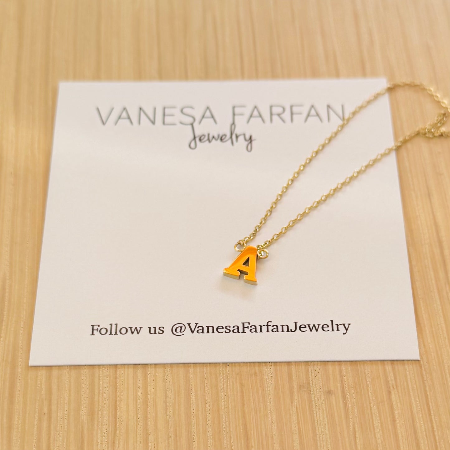 Small Initial Necklace
