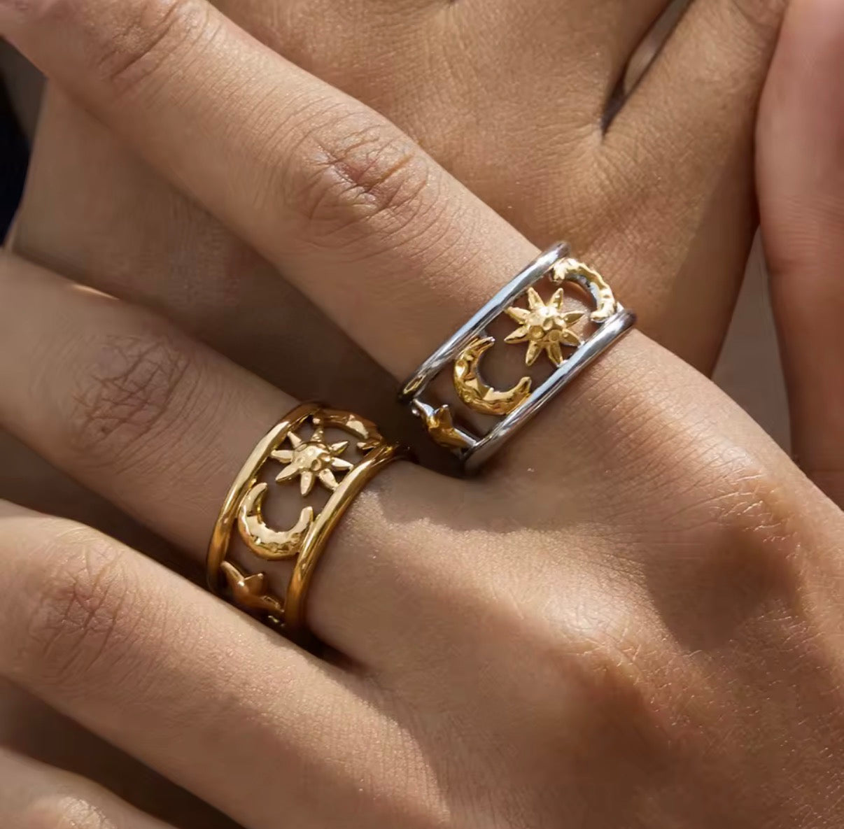 Moon and Stars Ring