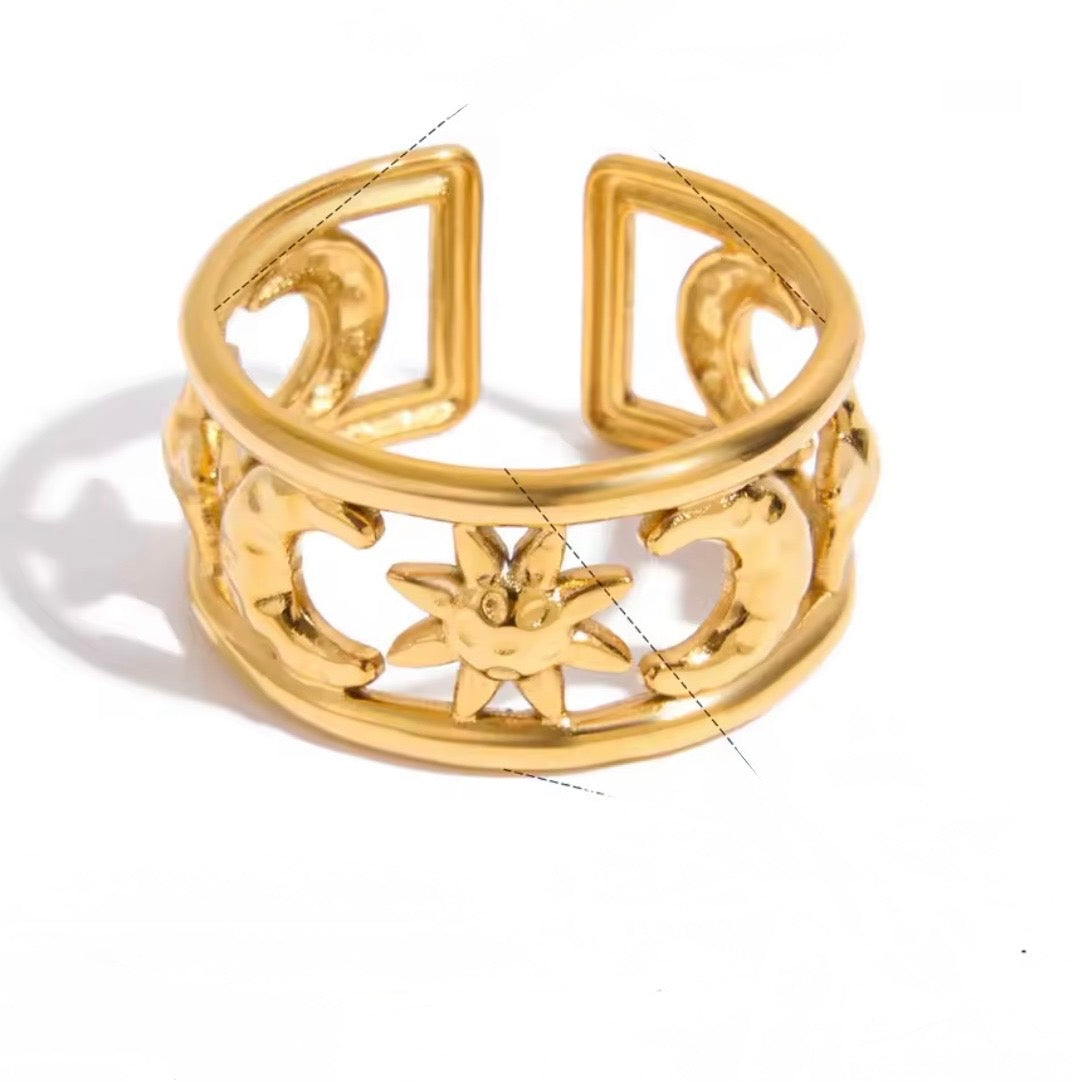 Moon and Stars Ring