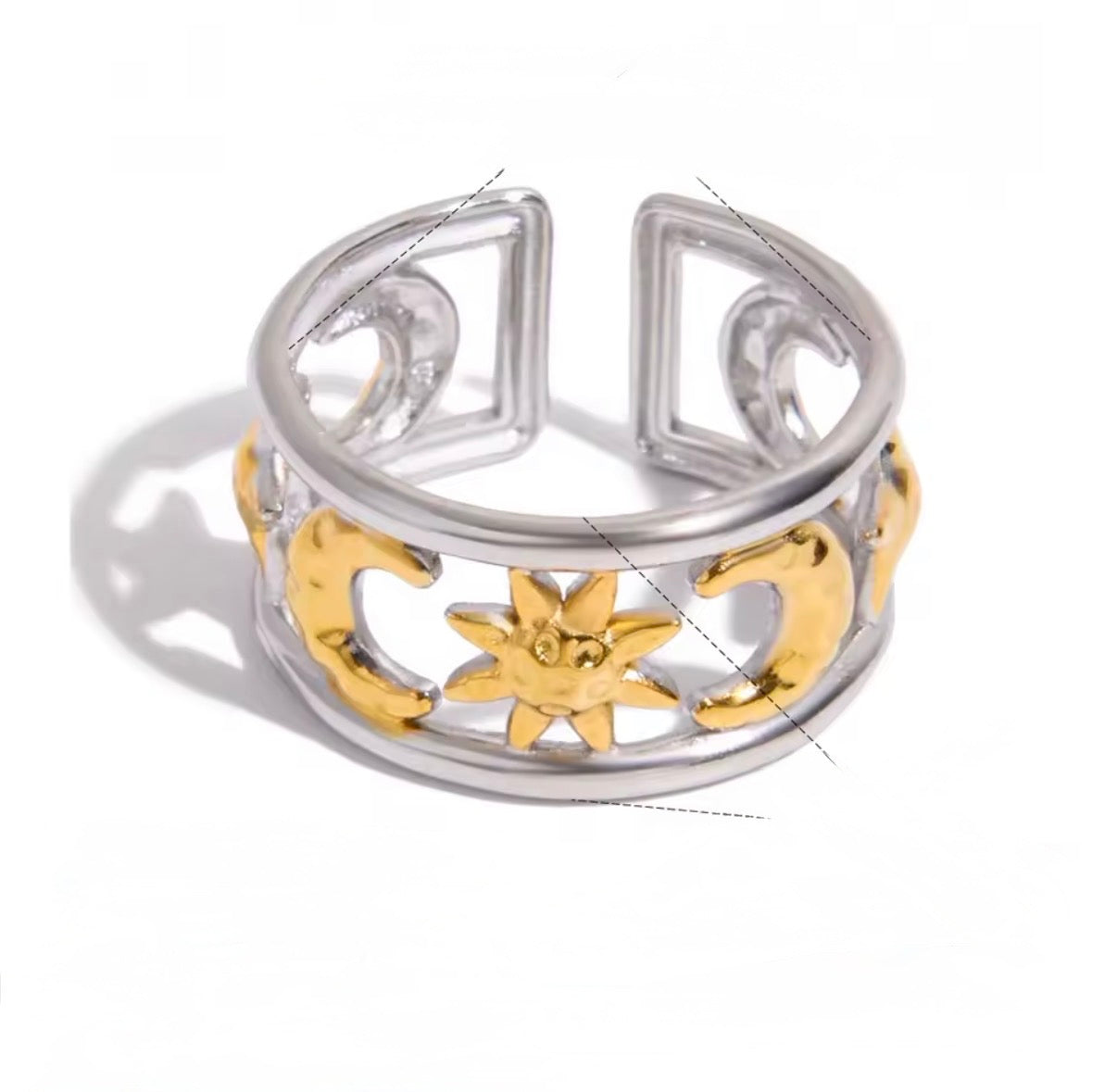 Moon and Stars Ring