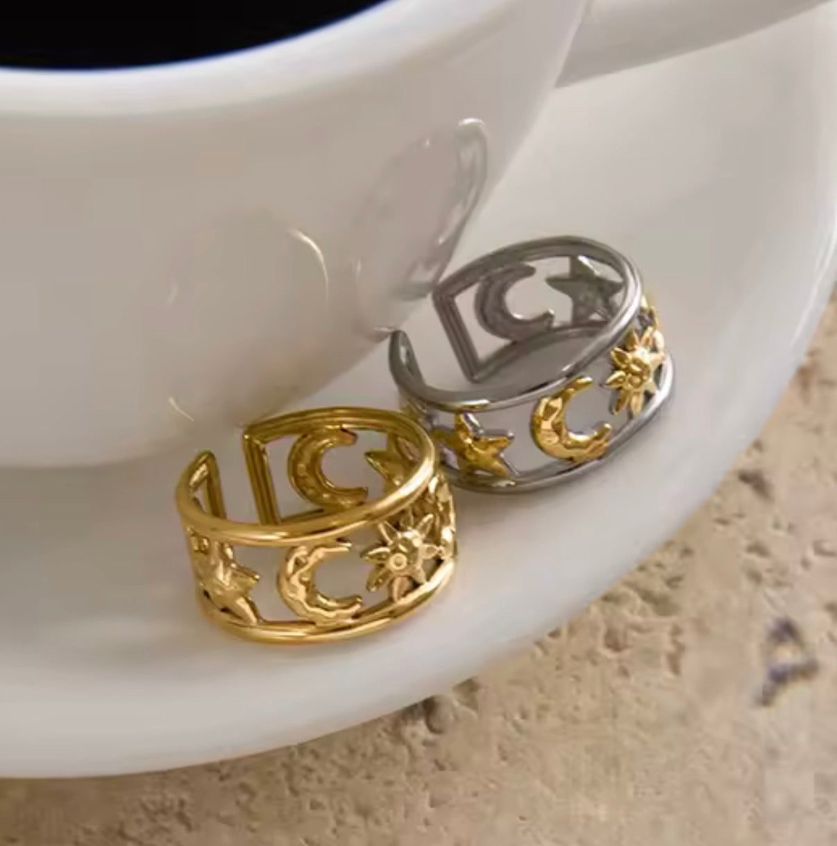 Moon and Stars Ring