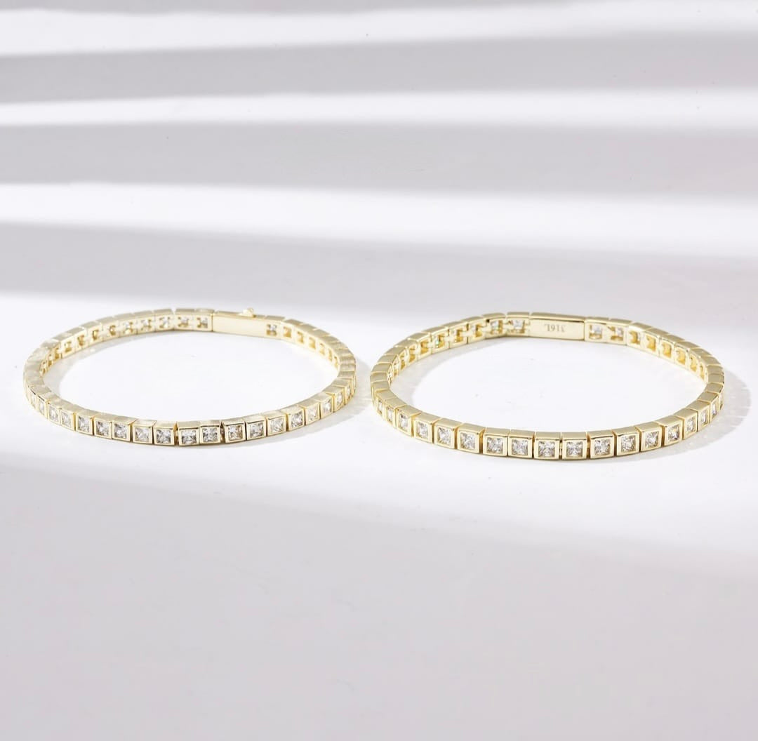 Square Tennis Bracelet